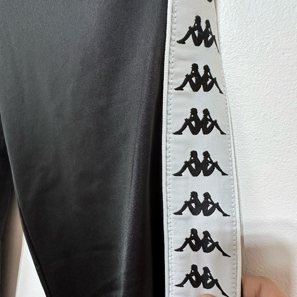 NWOT Kappa Black White Drawstring Track Pants Sz Medium - Picture 6 of 12